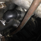 A little crimped but not too bad. You can see how the hose contracts immediately after where it connects on the right side.
